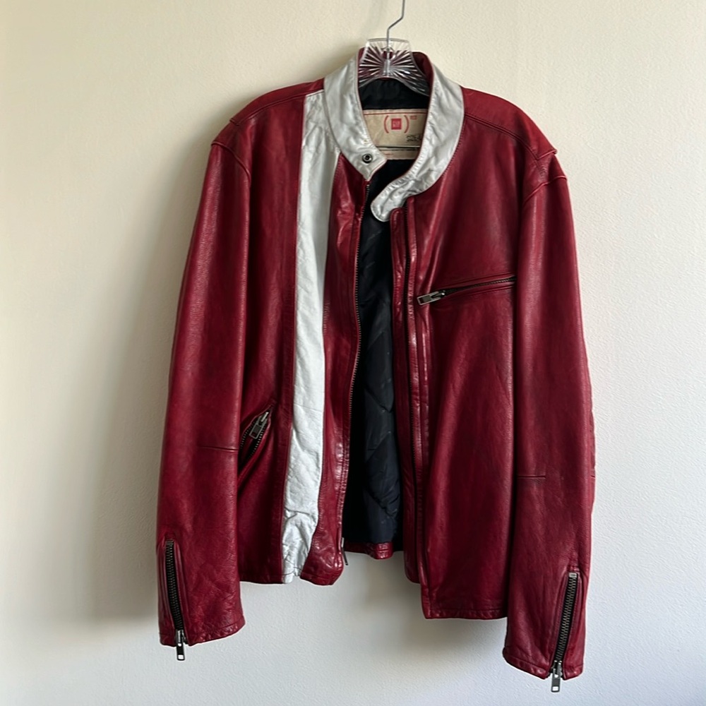 Gap product, red motorcycle jacket